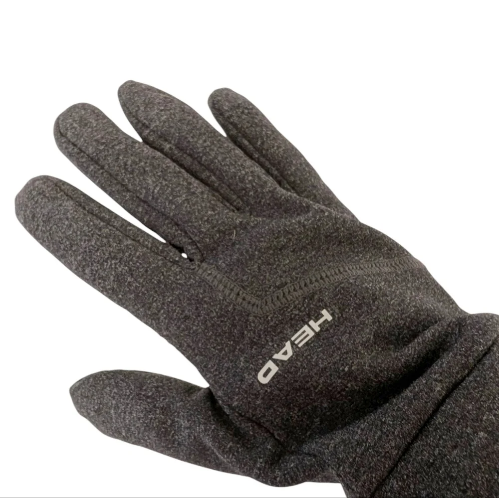 HEAD Running Gloves Touchscreen Grey Heather Sensatec Ultrafit XL New